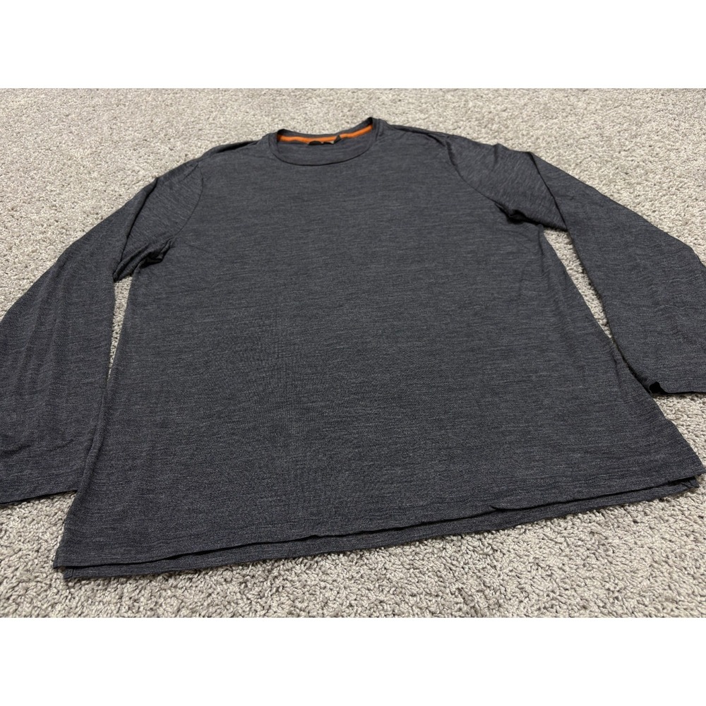 ICEBREAKER T-Shirt Cool Lite Long Sleeve Base Layer Tee Gray Performance Mens XL - Picture 5 of 15